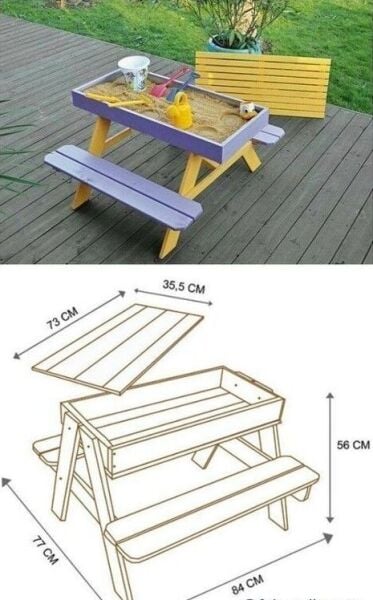 Çocuk etkinlik masası.