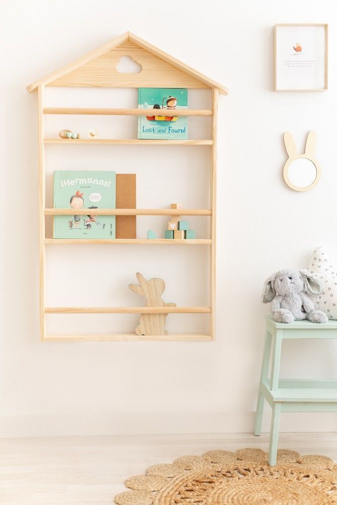 Masal Ahşap Montessori Rafı