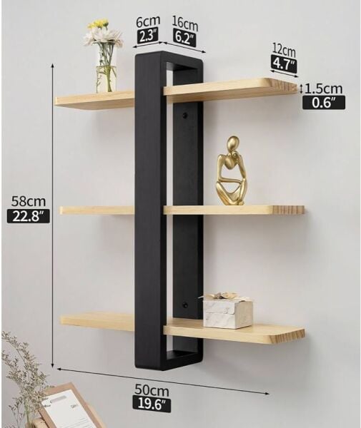 Nordic Wood Rack Dekoratif Raf